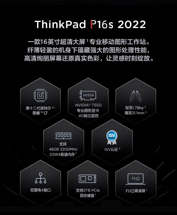 聯(lián)想ThinkPad p16s商用筆記本